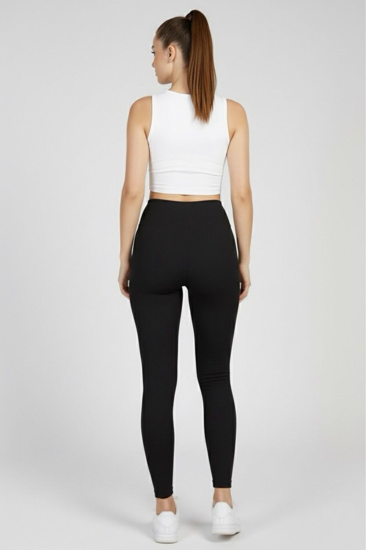 NOLYA MODA  Kadın Yüksek Bel Dikişsiz Spor Tayt - Görsel 4