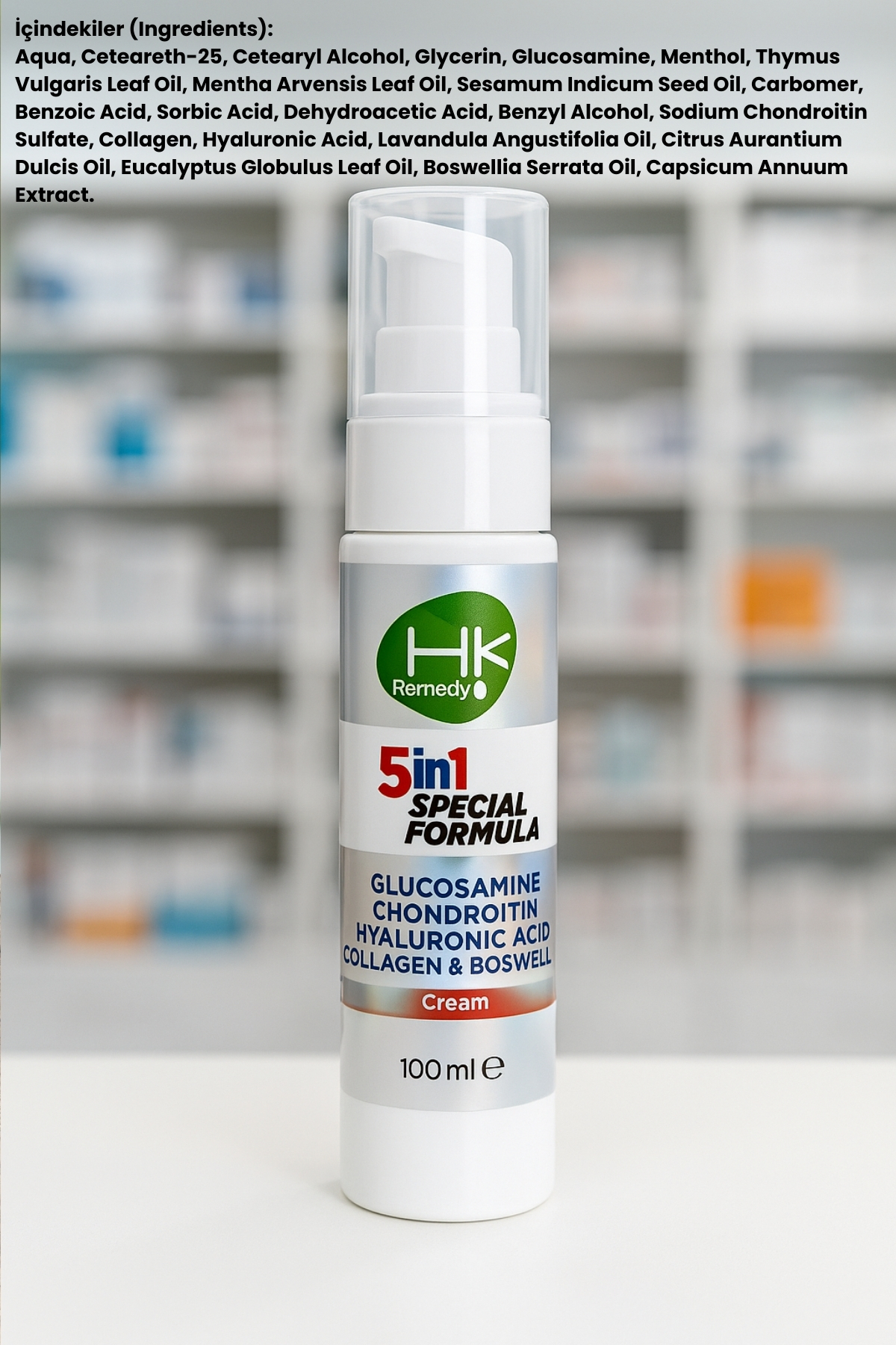 GLUKOZAMİN KREM 5 İN 1 100 ml — GLU100 — تصویر 4 از 6