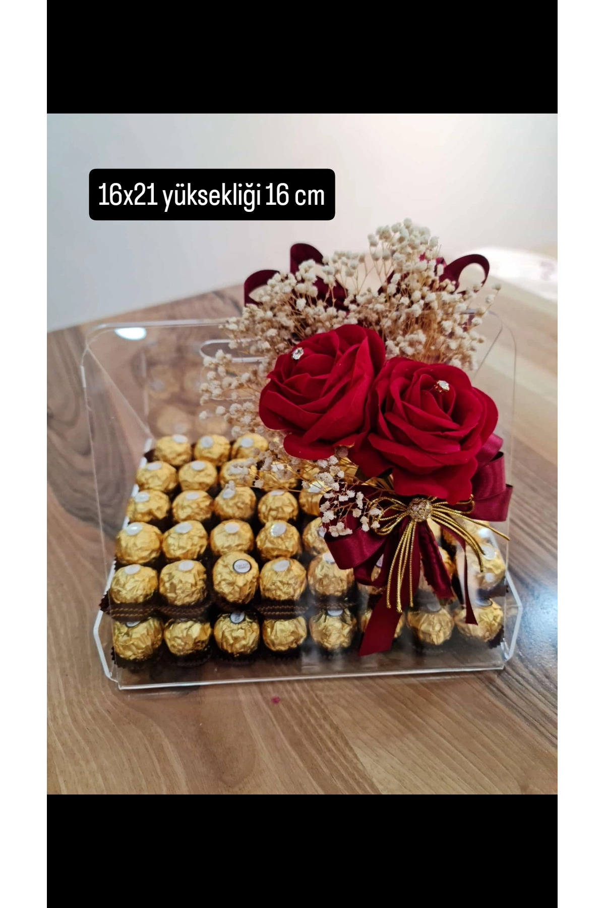 innossa pleksi dekorasyon 16x21 Yüksekliği 16 Şeffaf Pleksi Çanta