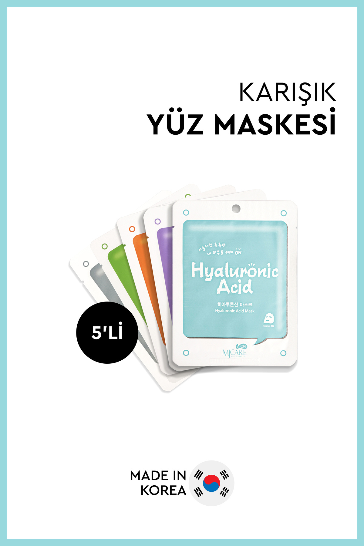 Mjcare 5'li Karışık Yüz Maskesi