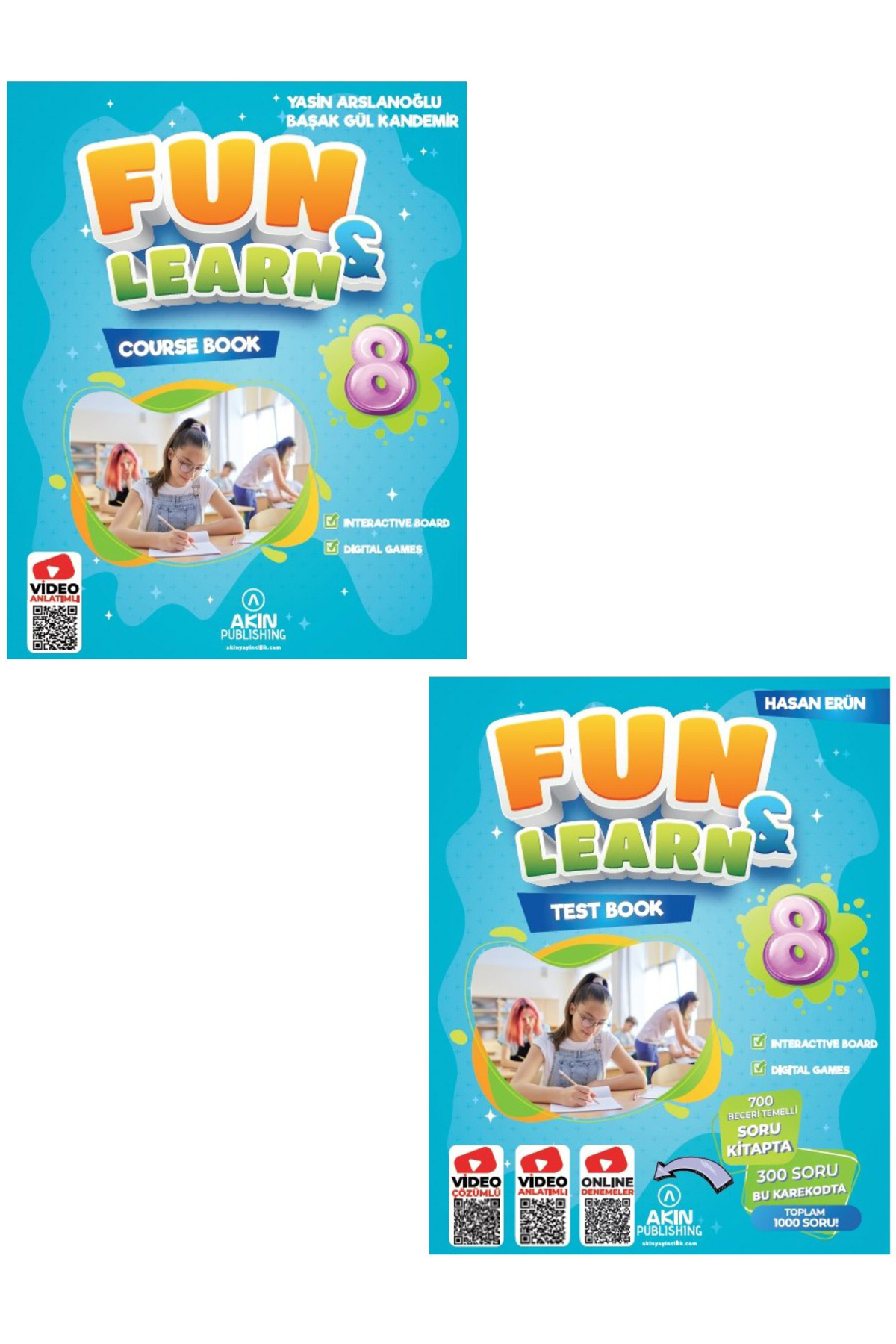 Akın Dil Eğitimi Akın Publishing Yayınları 8. Sınıf İngilizce Fun and Learn
