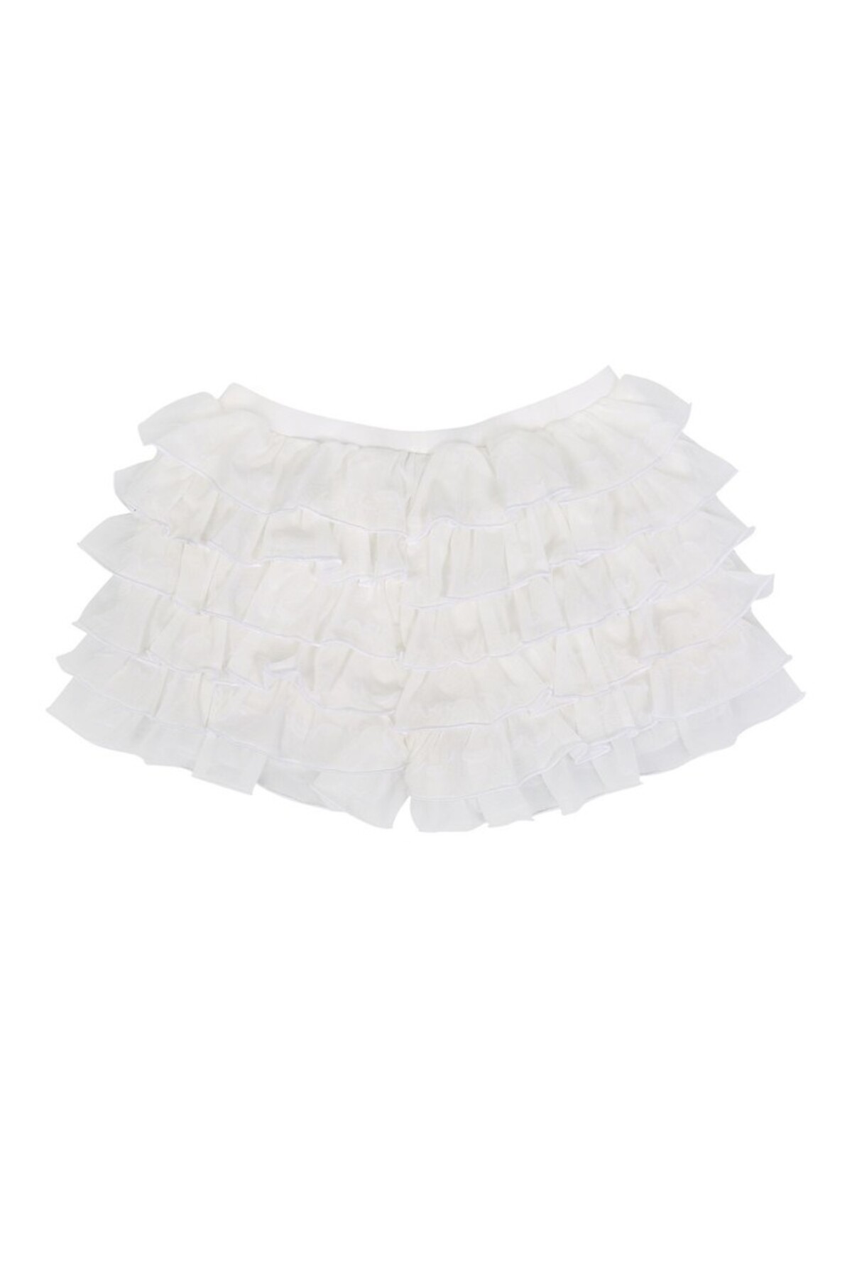 La Sarta  Rummos Beyaz Tül Fırfırlı Kısa Şort Etek - Görsel 2