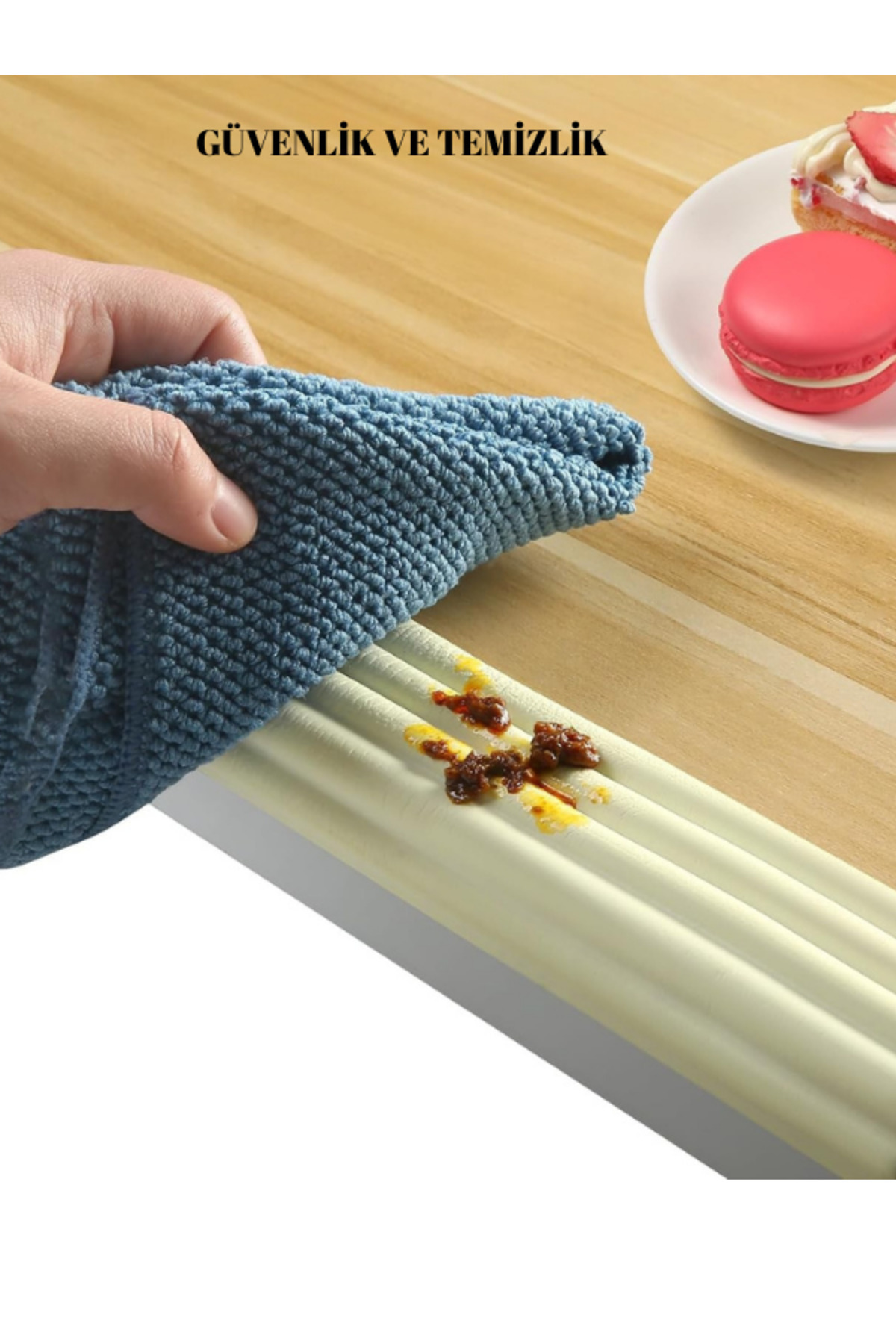teknozeel Kauçuk Krem Renk Geniş Kenar ve Köşe Koruyucu 2 metre Bebek Masa Darbe Koruma (3M Bant Hediye) fotoğrafı 3 (önizleme)