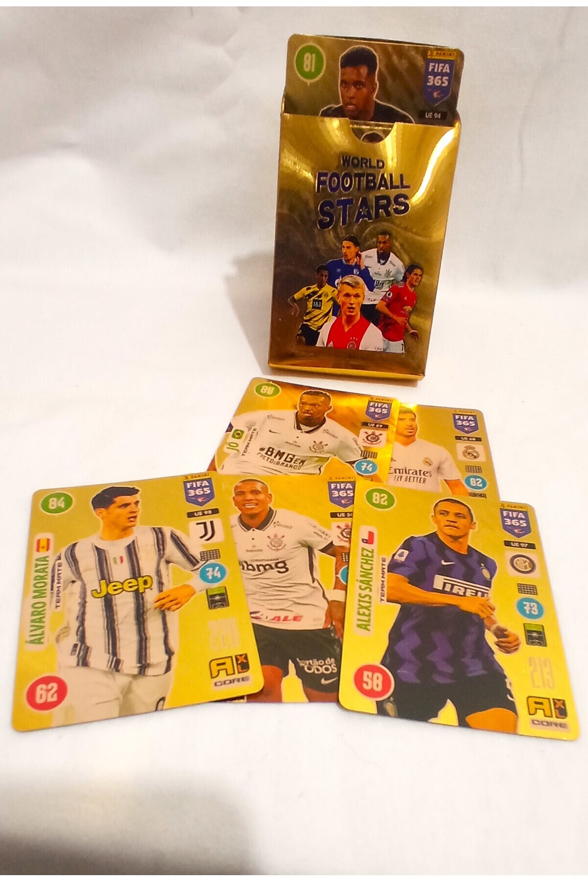 Pufline Muhteşem Futbol Kartları Koleksiyonerler için 3D Esnek Gold Kart (Football Stars)