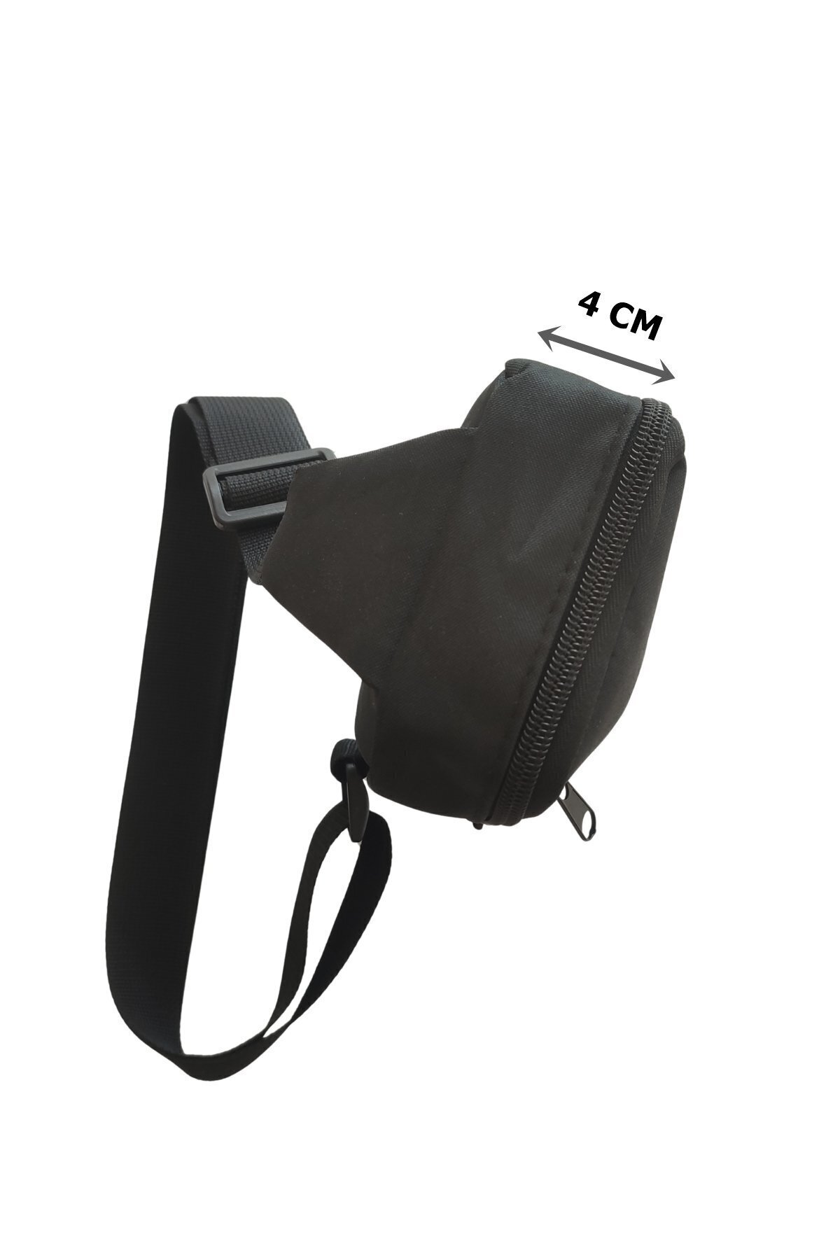 Outlet Çarşım Düz Siyah Iki Bölmeli Çapraz Omuz Erkek Çanta Göğüs Çantası Bodybag görsel 3