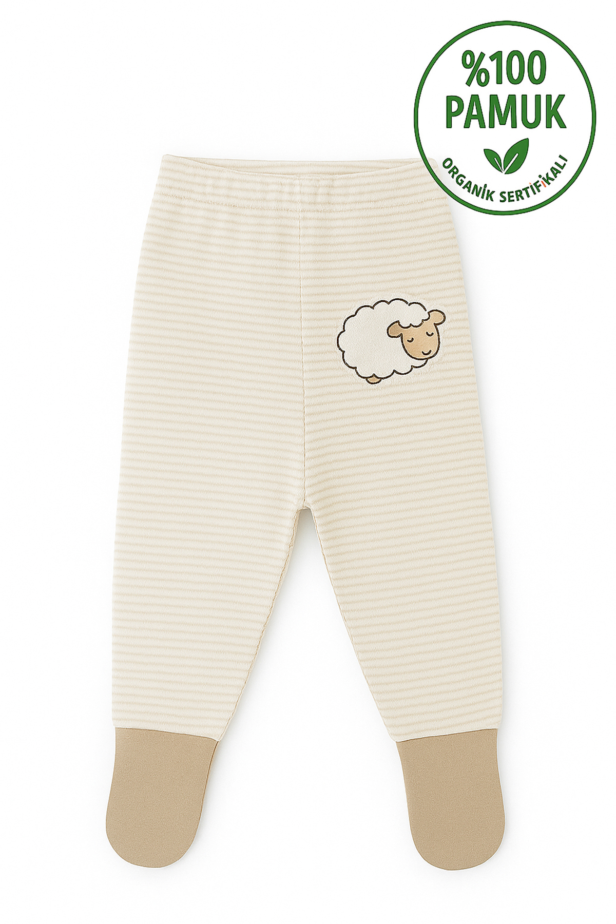 Melekpare Bebek&Çocuk Organik Patikli Pantolon Kendinden Çoraplı Alt Pijama Mevsimlik Pamuk 2'li Set fotoğrafı 3 (önizleme)