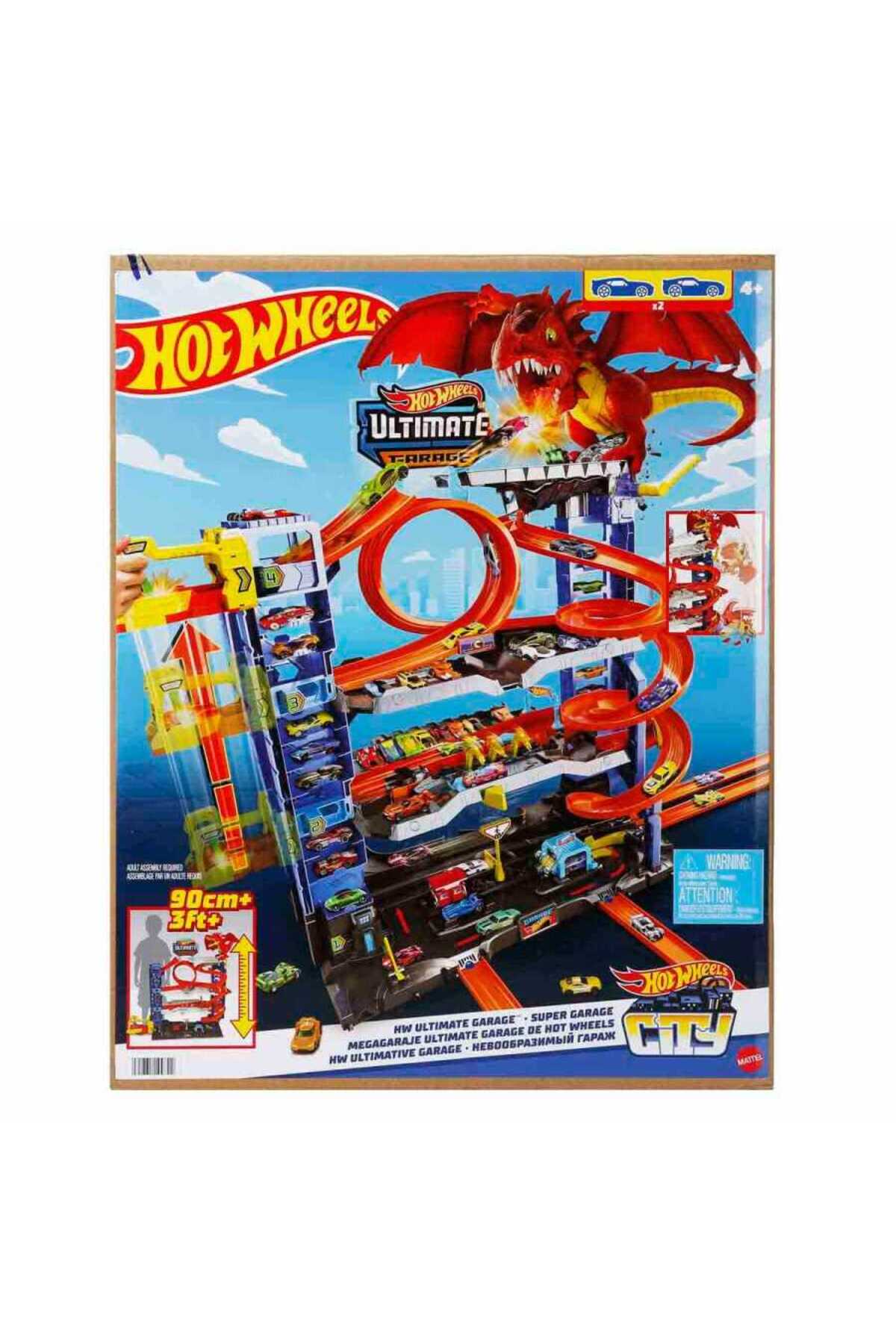 HOT WHEELS Yeni Ultimate Garaj 2 Metal Araba ve 50'den Fazla Arabalık Otopark İçeren Set HKX48 fotoğrafı 5 (önizleme)