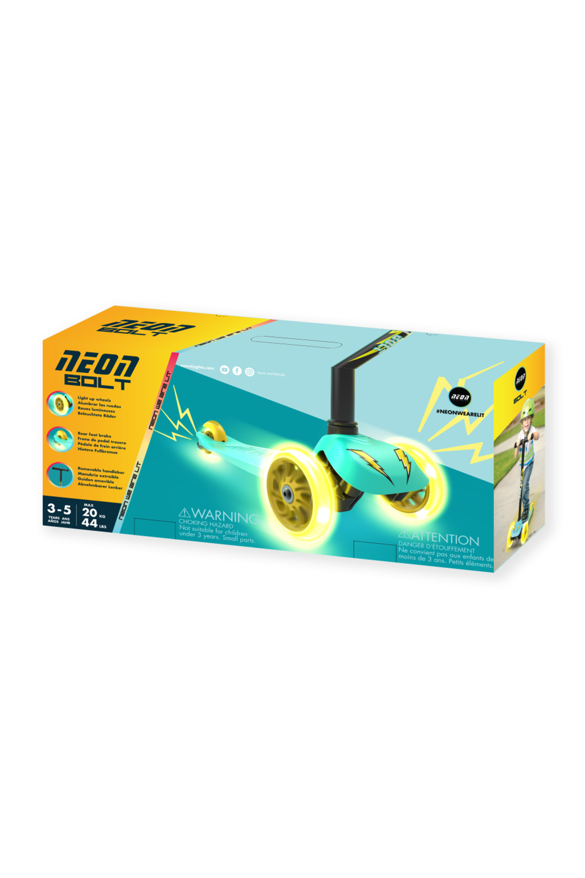 Neon Trotineta cu 3 roti Bolt Green - Preț și recenzii