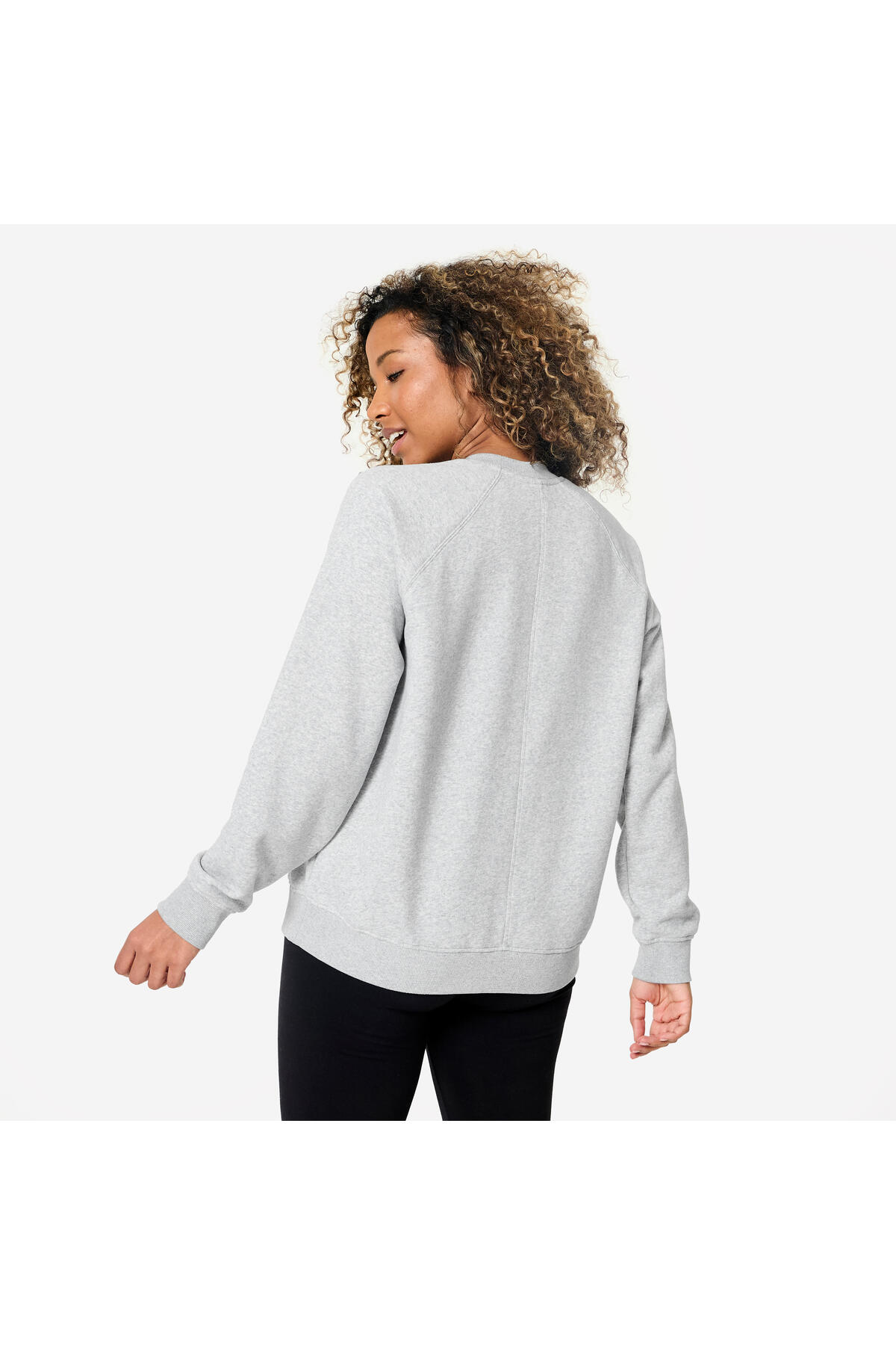 Decathlon Domyos Kadın Polar Sweatshirt - Gri görsel 3