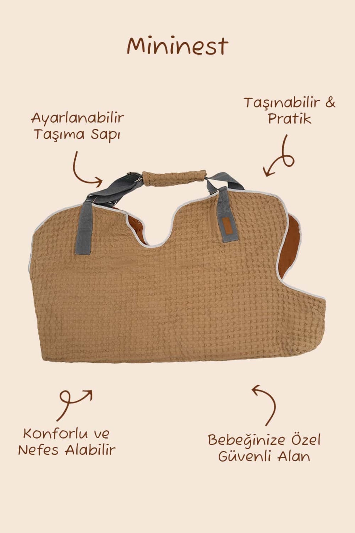 miniboni Mininest Bebek Taşıyıcı – Güvenli, Rahat ve Taşınabilir Uyku Alanı fotoğrafı 6 (önizleme)