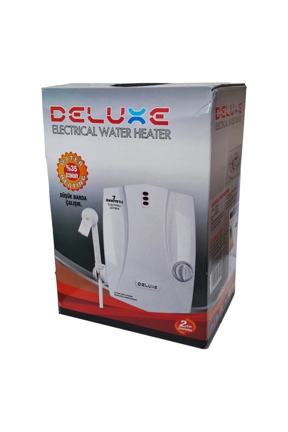 shopwave JUMBO BEYAZ ELEKTRİKLİ ŞOFBEN 7.500-9000W (5047)