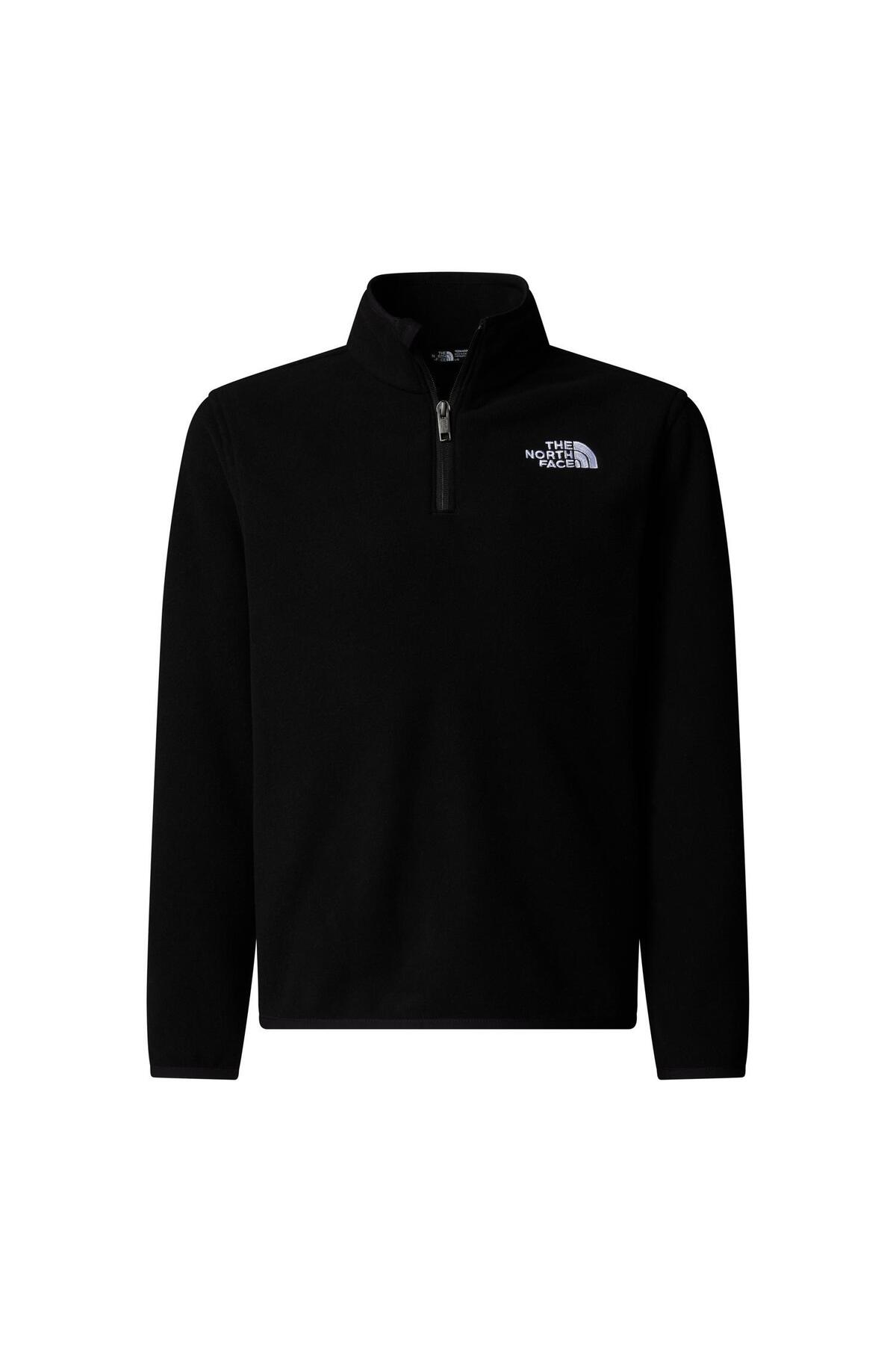 THE NORTH FACE Teen Glacıer 1/4 Fermuarlı Genç Çocuk Glacier Polar NF0A8CVGJK31 Siyah-S — رنگارنگ BT1NF0A8CVGJK31