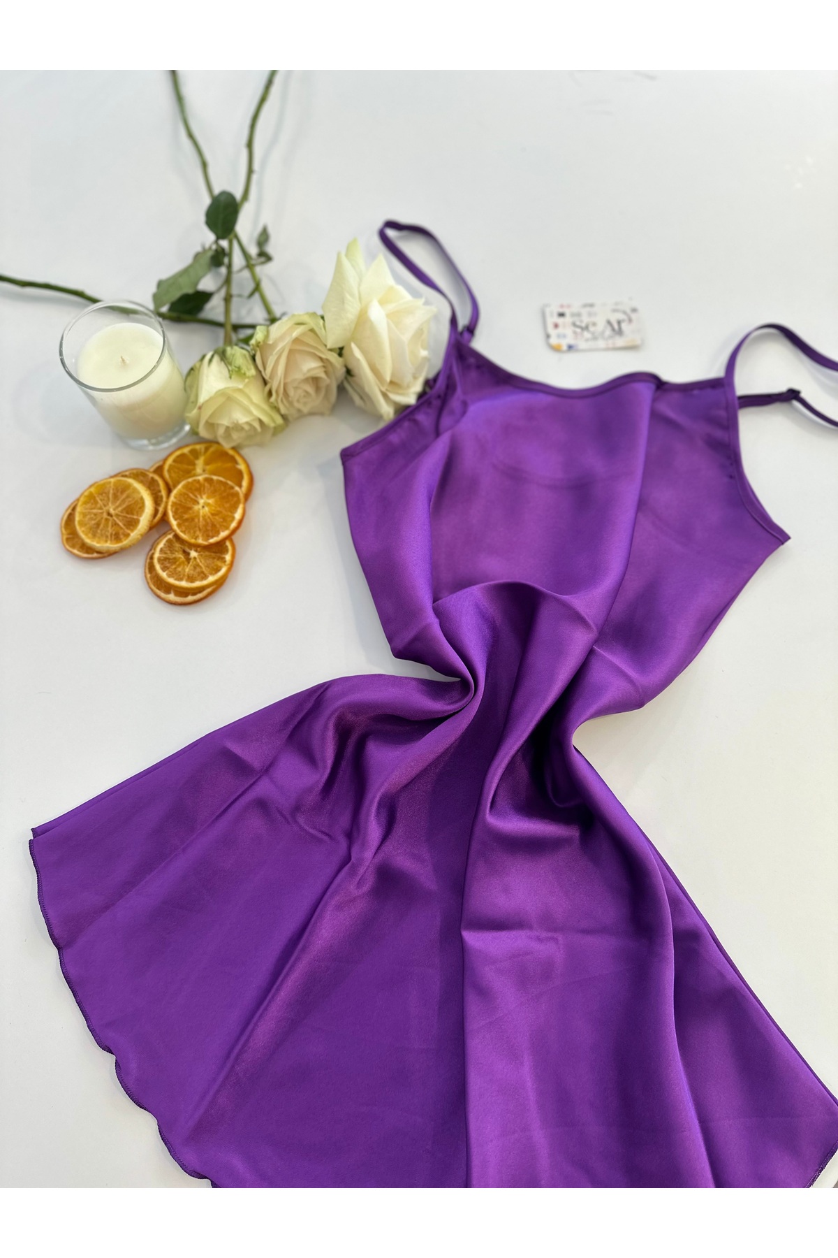SEAR LİNGERİE Diona Mor Gecelik Takımı