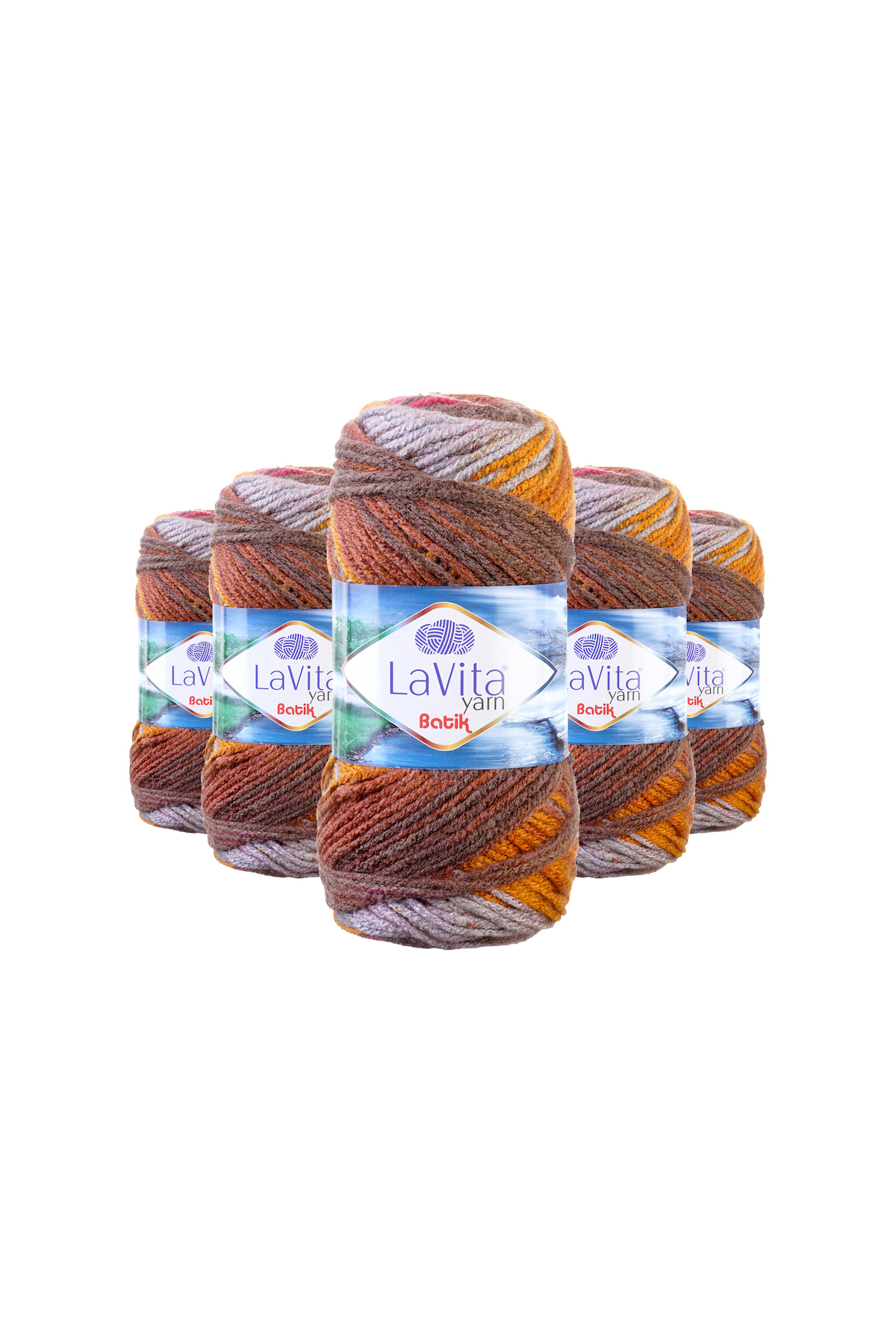 Batik Hand Knitting Yarn 100% Acrylic 500gr 5 PCS (DG12 LOTUS)