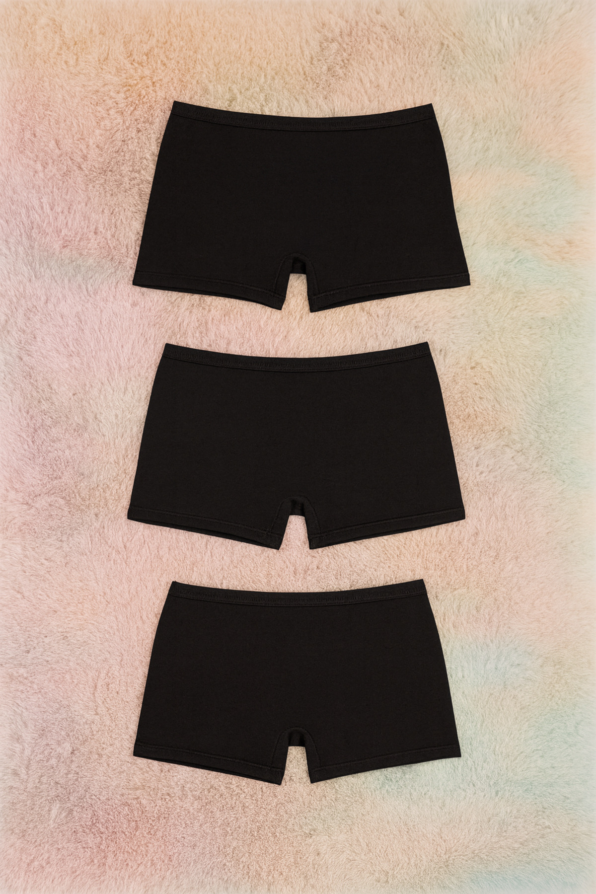 Women's Cotton & Modal Black 3-Pack Boxer Shorts