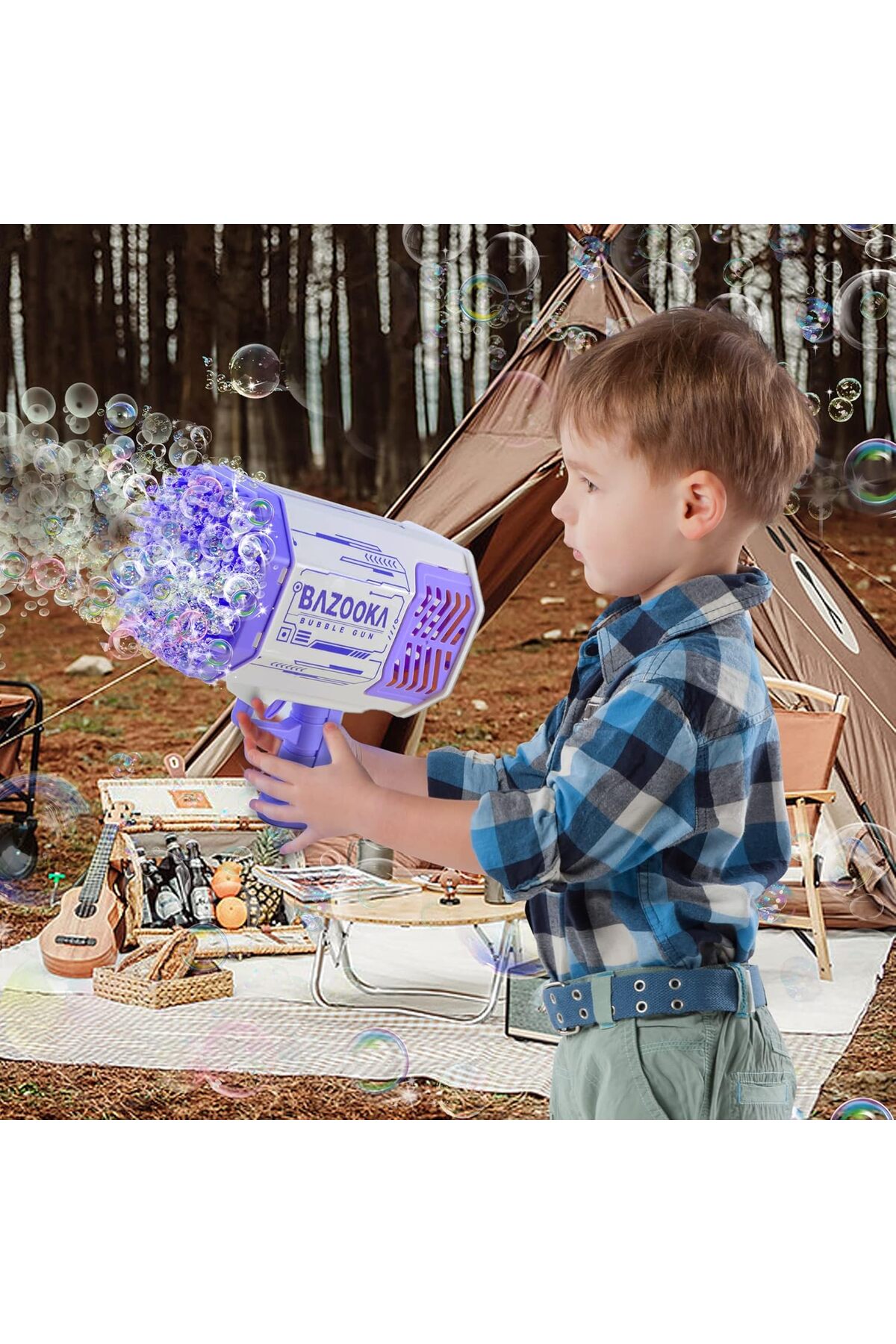 مسدس فقاعات بازوكا للأطفال من تيك توك، هدايا من عمر 3 إلى 12 عامًا