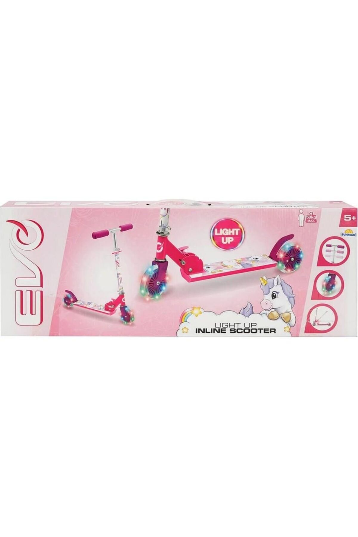 sinerjim EVO SCOOTER 2TKR UNİCORN IŞIKLI MAX 50 KG