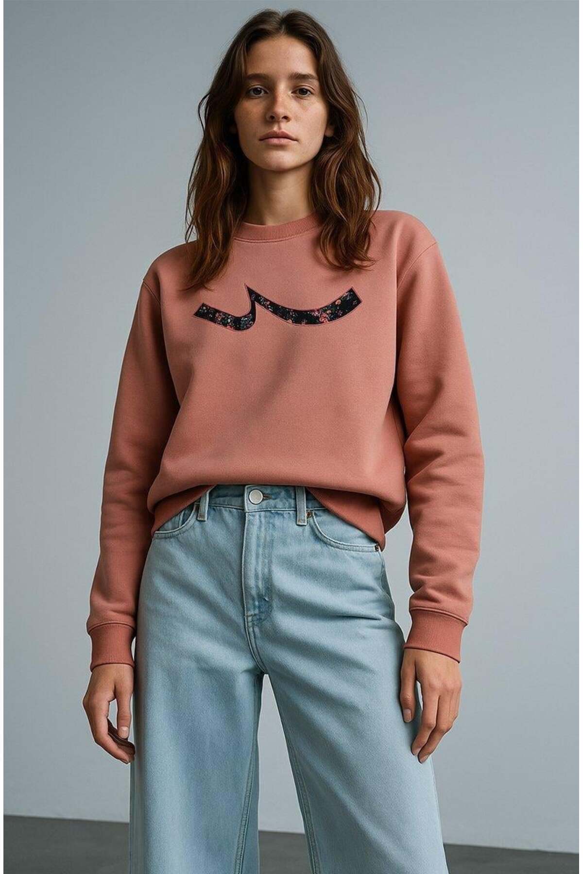 Ltb Panece Logolu Bisiklet Yaka sweatshirt