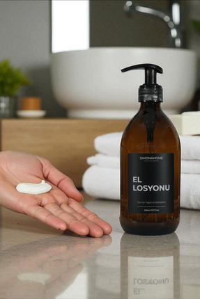 Simona Home Banyo Düzenleyici Seti Ahşap Stantlı Set Siyah Etiketli El Kremi ...