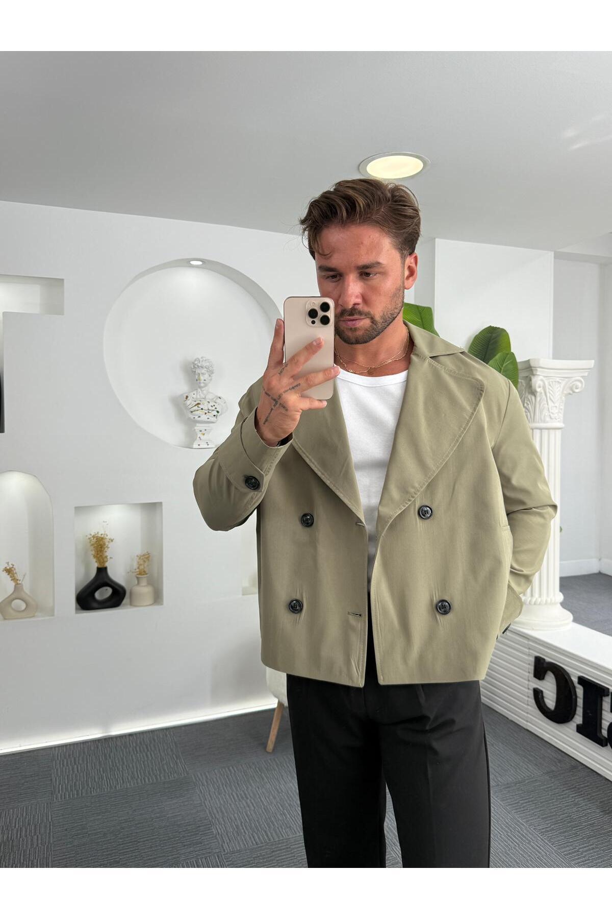 UTTBASİC Fit Kruvaze Trençkot