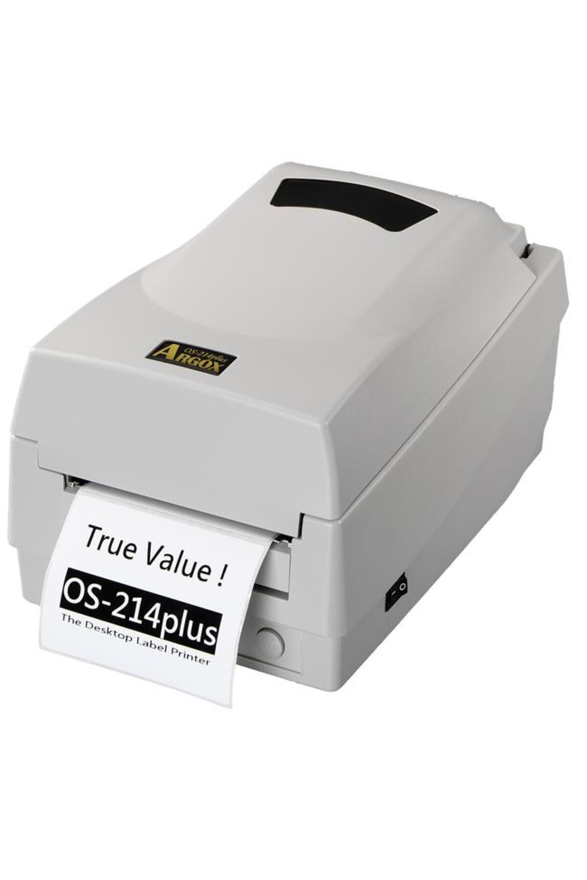 HELLO PAPANA ARGOX OS-214 PLUS 203DPI TERMAL TRANSFER USB+SERİ + PARALEL(LPT) BARKOD YAZICI (RİBONLU KULLANIM)