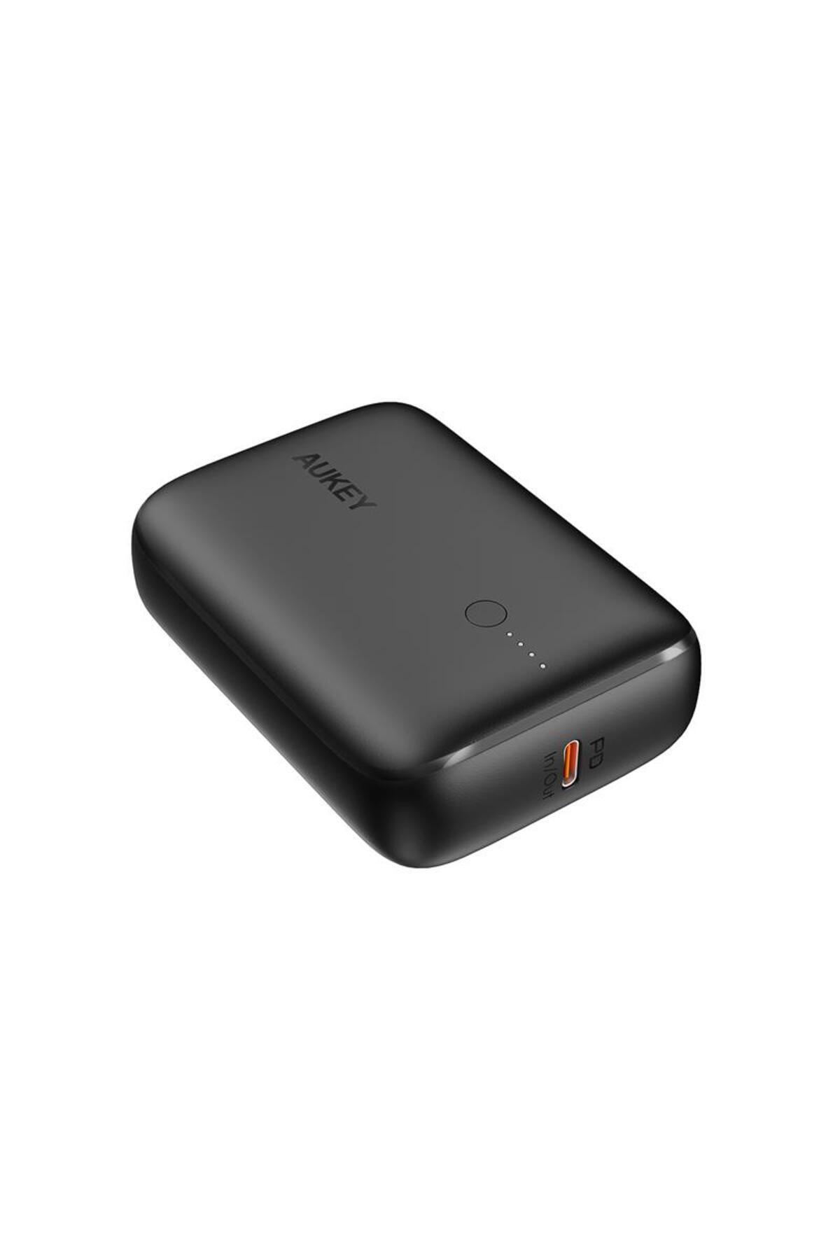 Nil AVM AUKEY PB-N83S-BK 22.5W SCP 18W PD VE QC 3.0 10000 MAH PD MİNİ TYPE-C POWERBANK