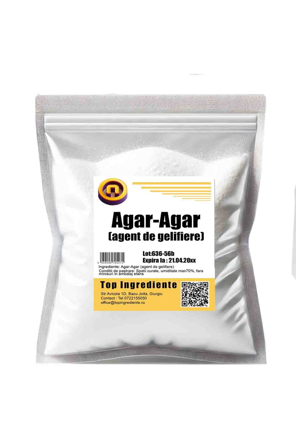 Top Ingrediente Agar-Agar – Πηκτικό μέσο, Premium, φυτικής προέλευσης - 100g