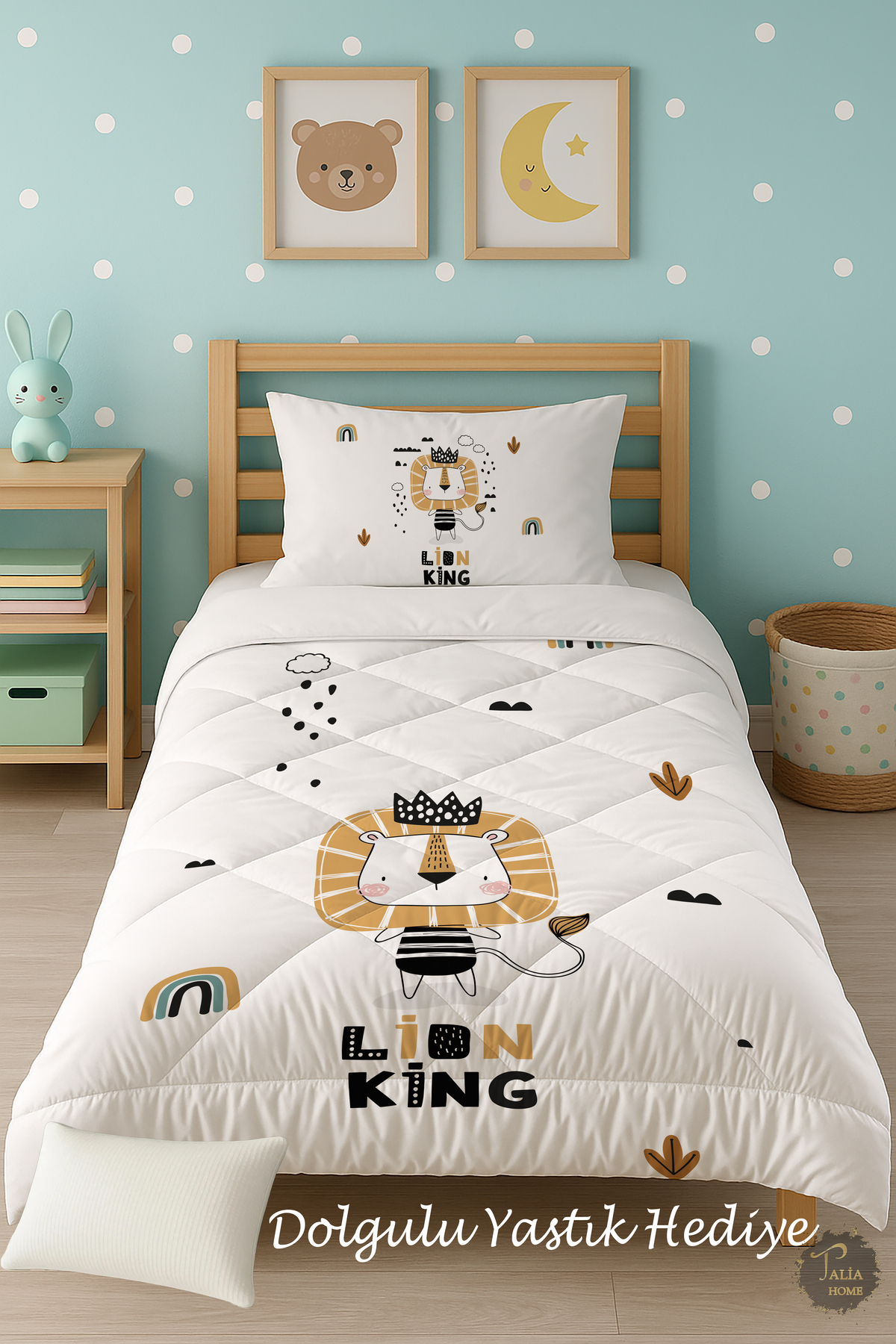 Lion King Patterned Single Child Duvet Sleeping SetTLAG-198