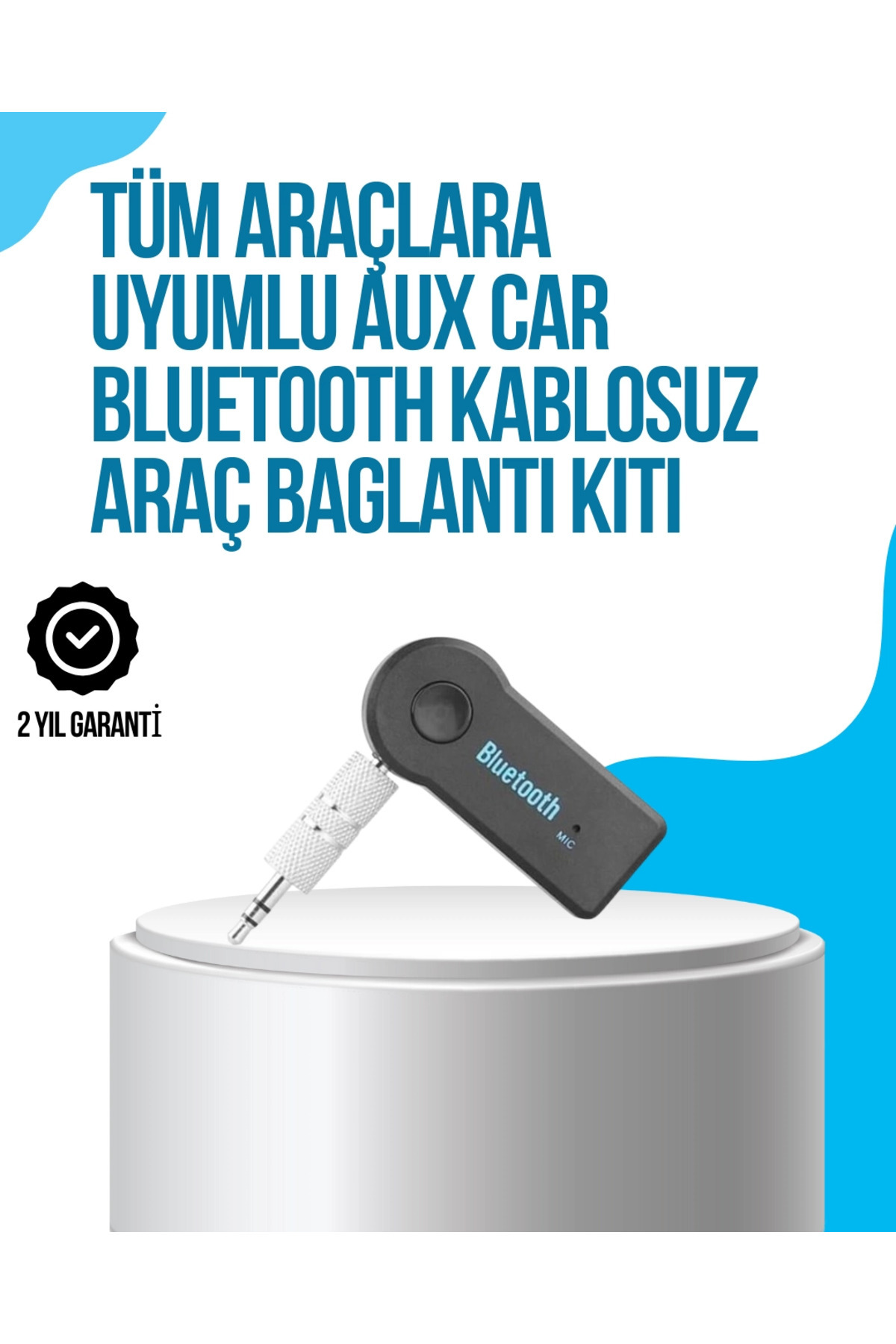 Eco Lounge Araç İçi Bluetooth AUX Müzik ve Telefon Görüşmesi Adaptörü