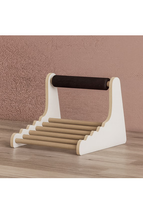 DOKTOR AHŞAP AYAK DESTEĞİ SÜNGERLİ DİNLENME ÇİFT KADEME BEYAZ