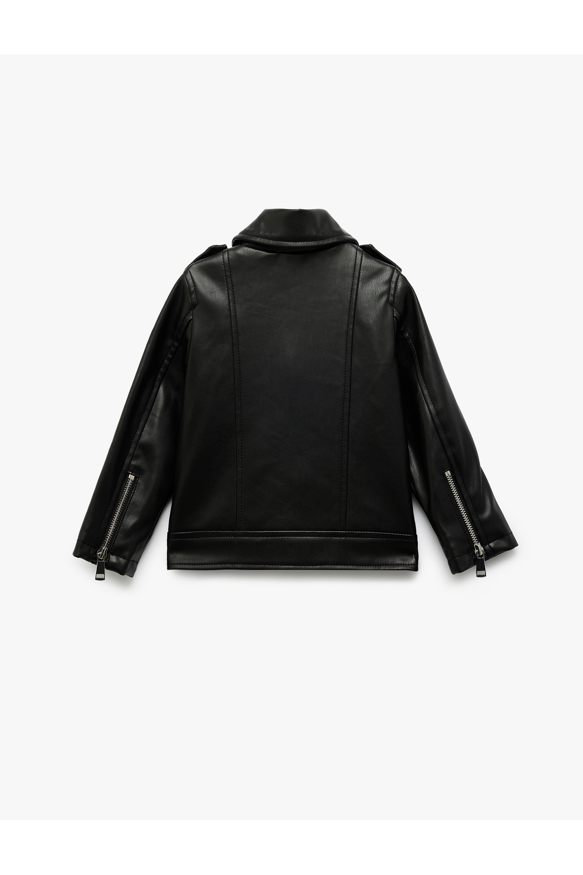 Koton Fermuarlı Suni Deri Cep Detaylı Biker Ceket fotoğrafı 2 (önizleme)