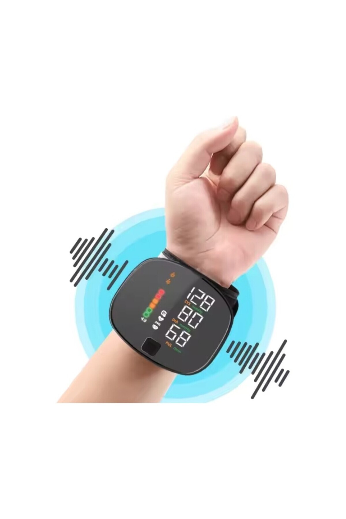 PMA ONLİNE Dijital Bilekten Tansiyon Aleti – Otomatik Ölçüm, Renkli LCD Ekran, Taşınabilir ve Kolay Kullanım