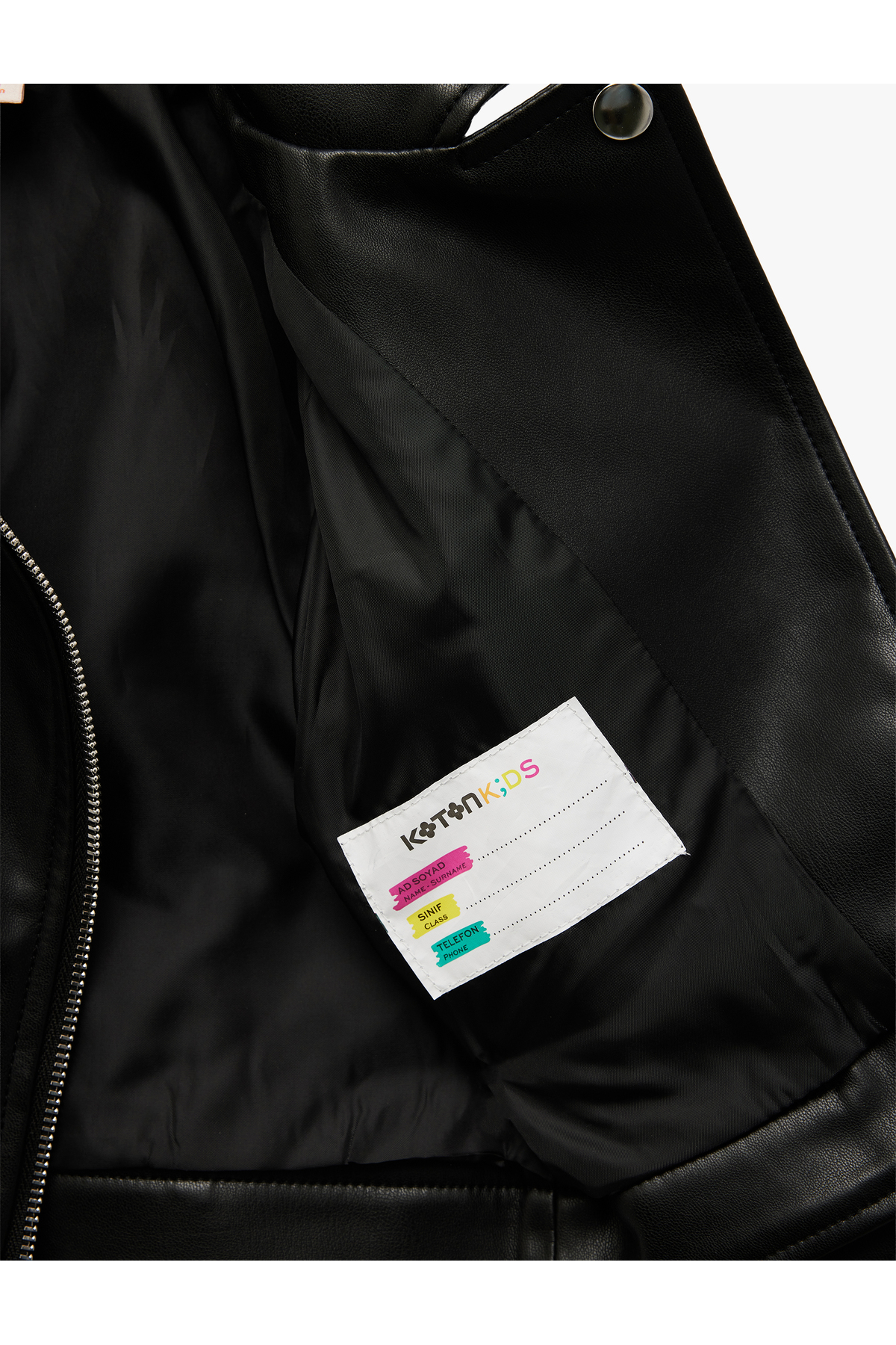 Koton Fermuarlı Suni Deri Cep Detaylı Biker Ceket fotoğrafı 4 (önizleme)