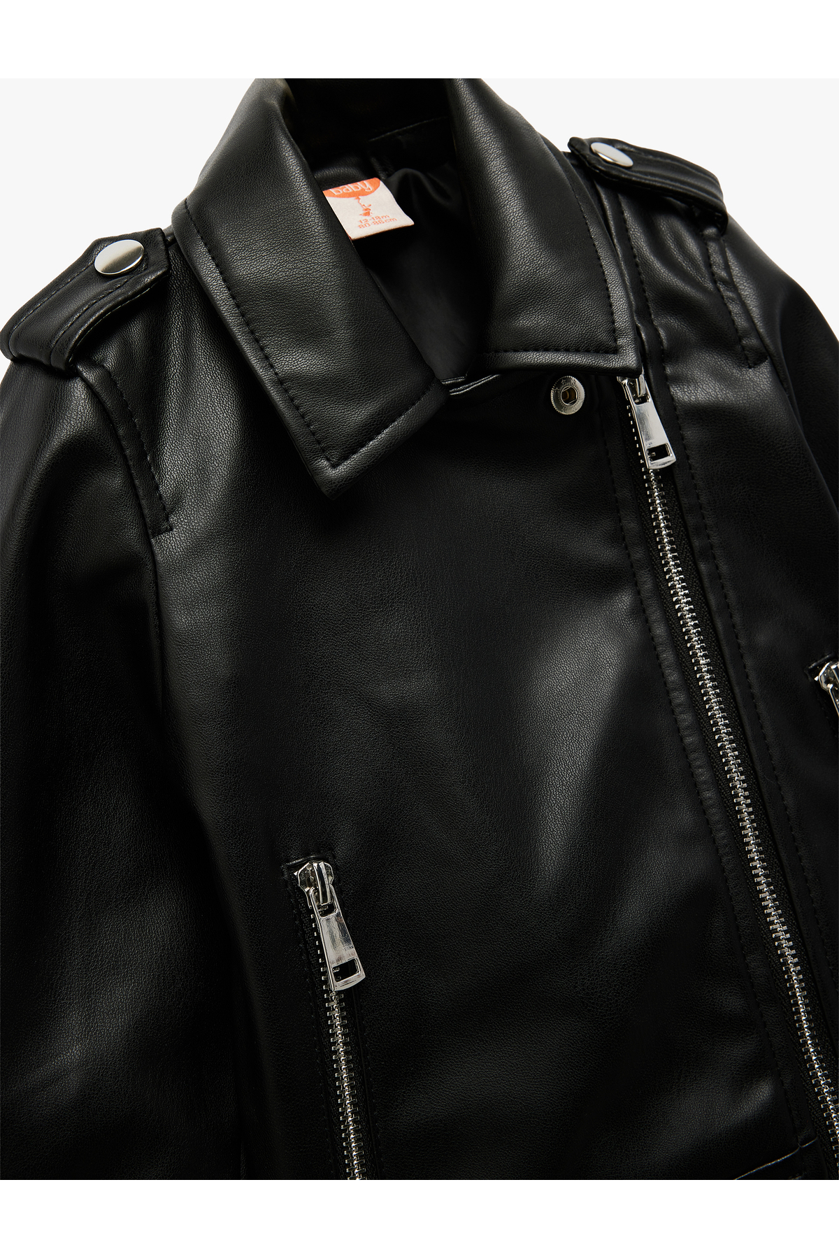 Koton Fermuarlı Suni Deri Cep Detaylı Biker Ceket fotoğrafı 3 (önizleme)