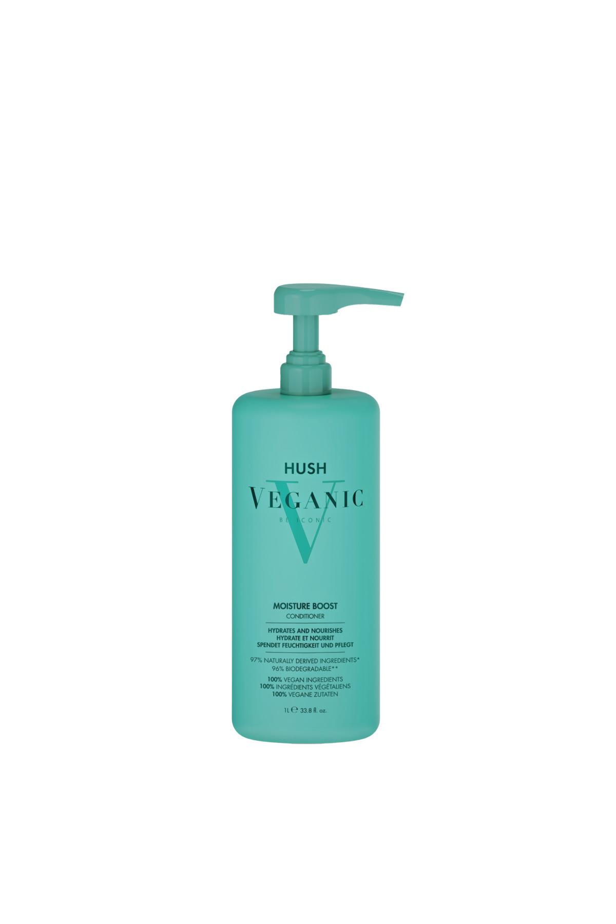 HUSH Veganic Moisture Boost Kuru Saçlar İçin Nemlendirici Saç Kremi 1000 ml — 8682035304029