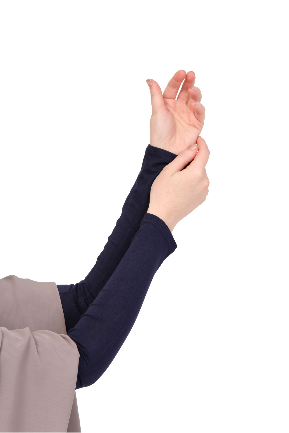 TRModam Kaymaz Terletmez Likralı Kolluk – 1 Çift, Unisex, Dört Mevsim Kullanım - Lacivert