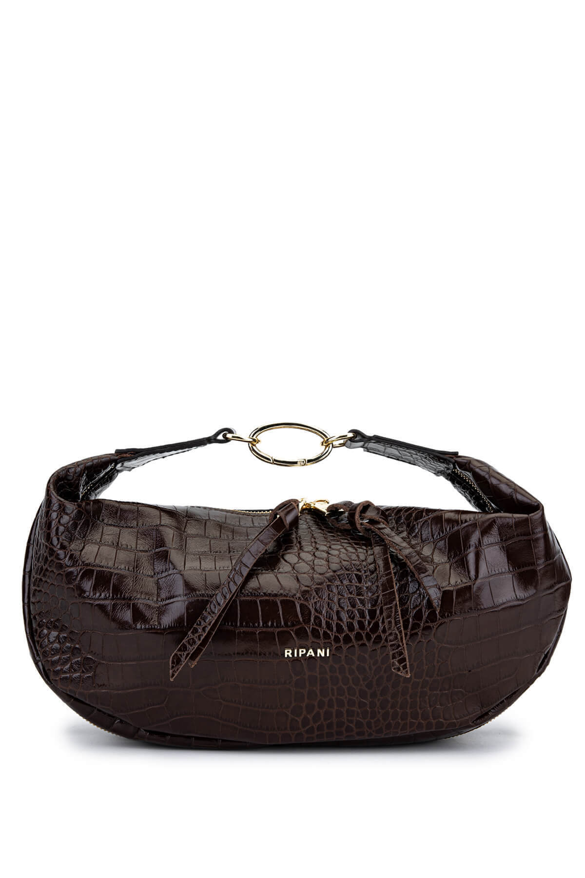 ریپانی کیف دوشی زنانه چرم طبیعی قهوه‌ای