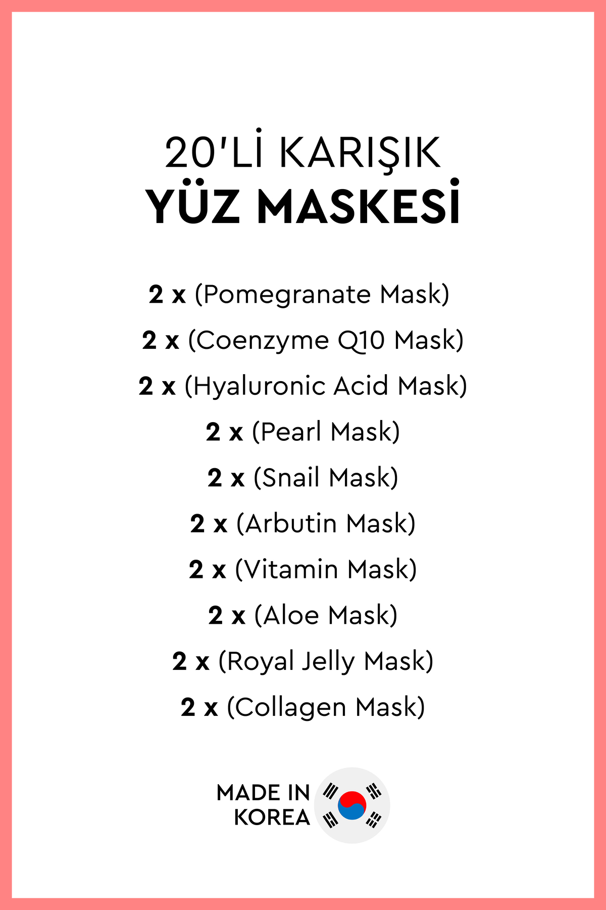 20'li Karışık Yüz Maskesi — 1518025 — تصویر 2 از 2