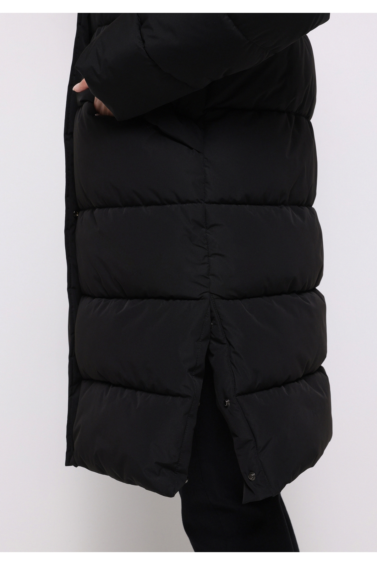 Colin’s  Regular Fit Kapüşonlu Fermuarlı Astarlı Suya Dayanıklı Kadın Siyah Kaban - Görsel 5