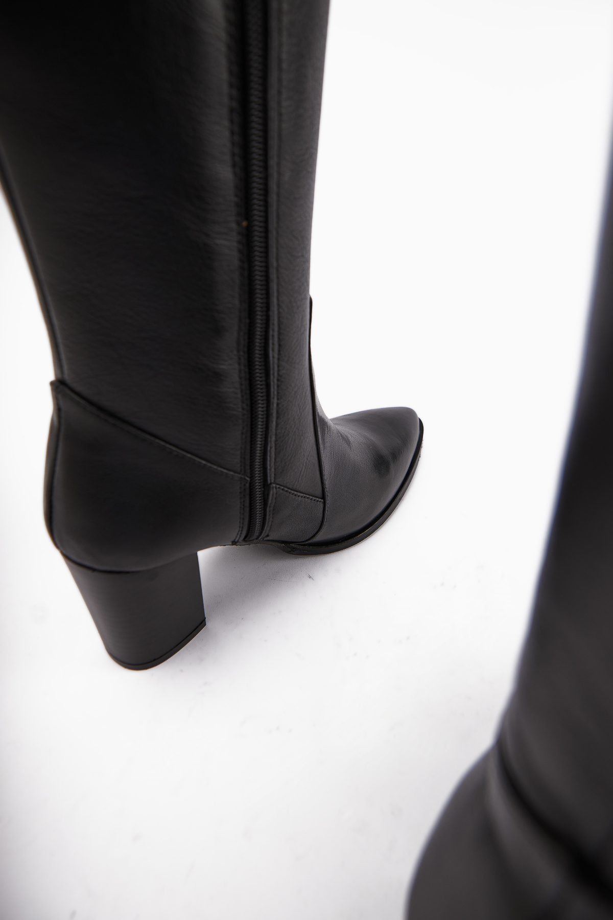 Limoya  Vilda Hakiki Deri Siyah Sivri Burunlu Kadın Çizme - Görsel 7