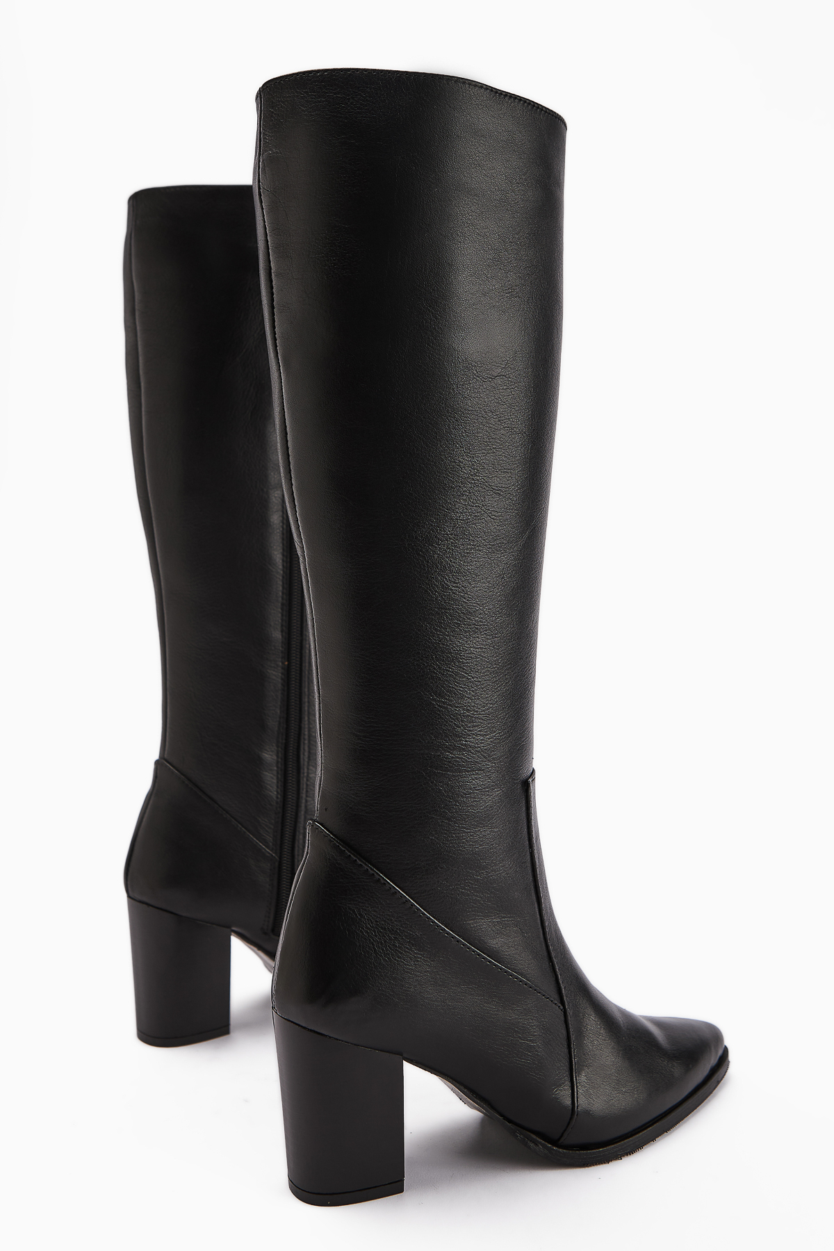 Limoya  Vilda Hakiki Deri Siyah Sivri Burunlu Kadın Çizme - Görsel 6