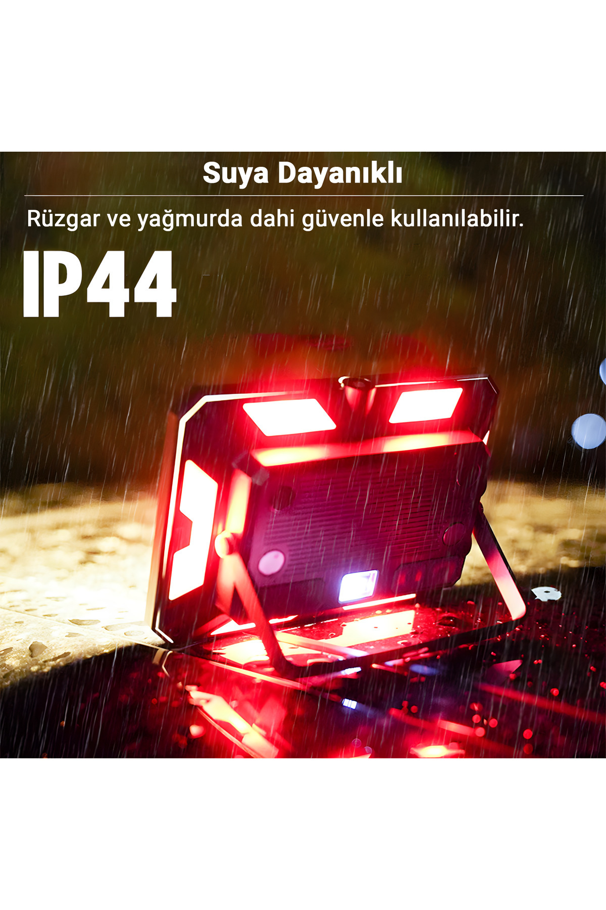 Cevval KXK-686 Şarjlı LED Projektör Lamba | IP44 Su Geçirmez, Kamp, Bahçe ve Acil Aydınlatma