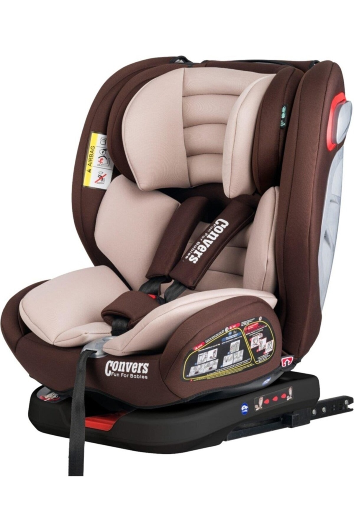 Convers Airmax 0-36 Kg Isofix'li Oto Koltuğu 360 ° Dönebilen Siyah