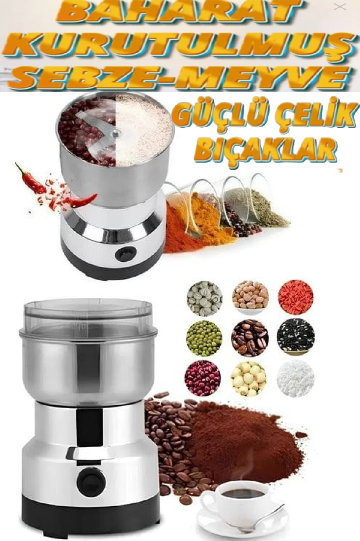 ESENLİWE Elektrikli Kahve Ve Baharat Öğütücü Çelik Öğütücü Değirmen Ev Tipi