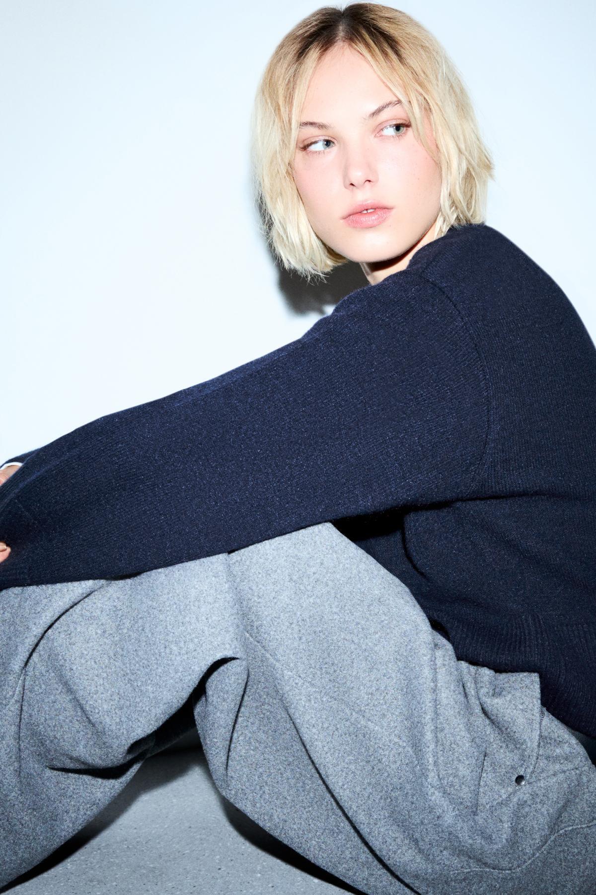 Bershka  Oversize rib altı kazak - Görsel 4