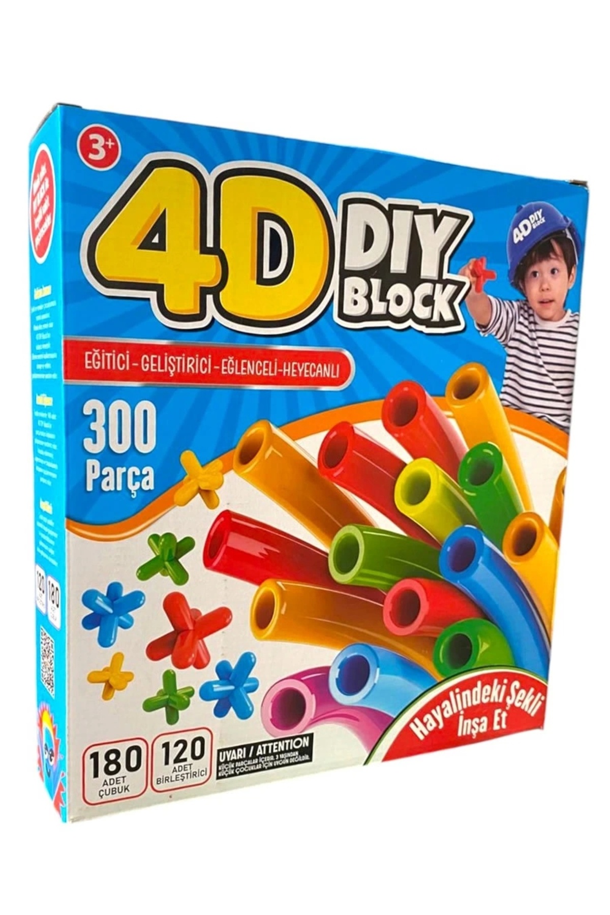 4D DIY BLOCK Bambu Çubuklar Kutulu Zeka Ve Hayal Gücü Eğitici
