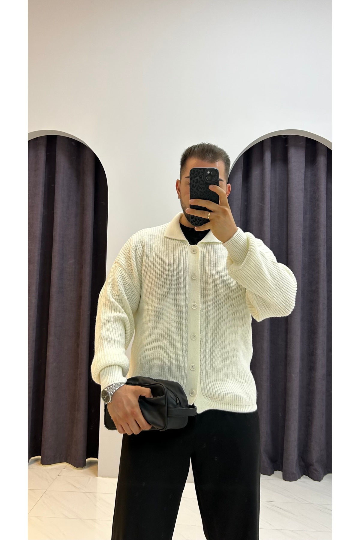 Polo Yaka Fermuarlı Hırka — اکرو mervensman00022 — تصویر 6 از 7