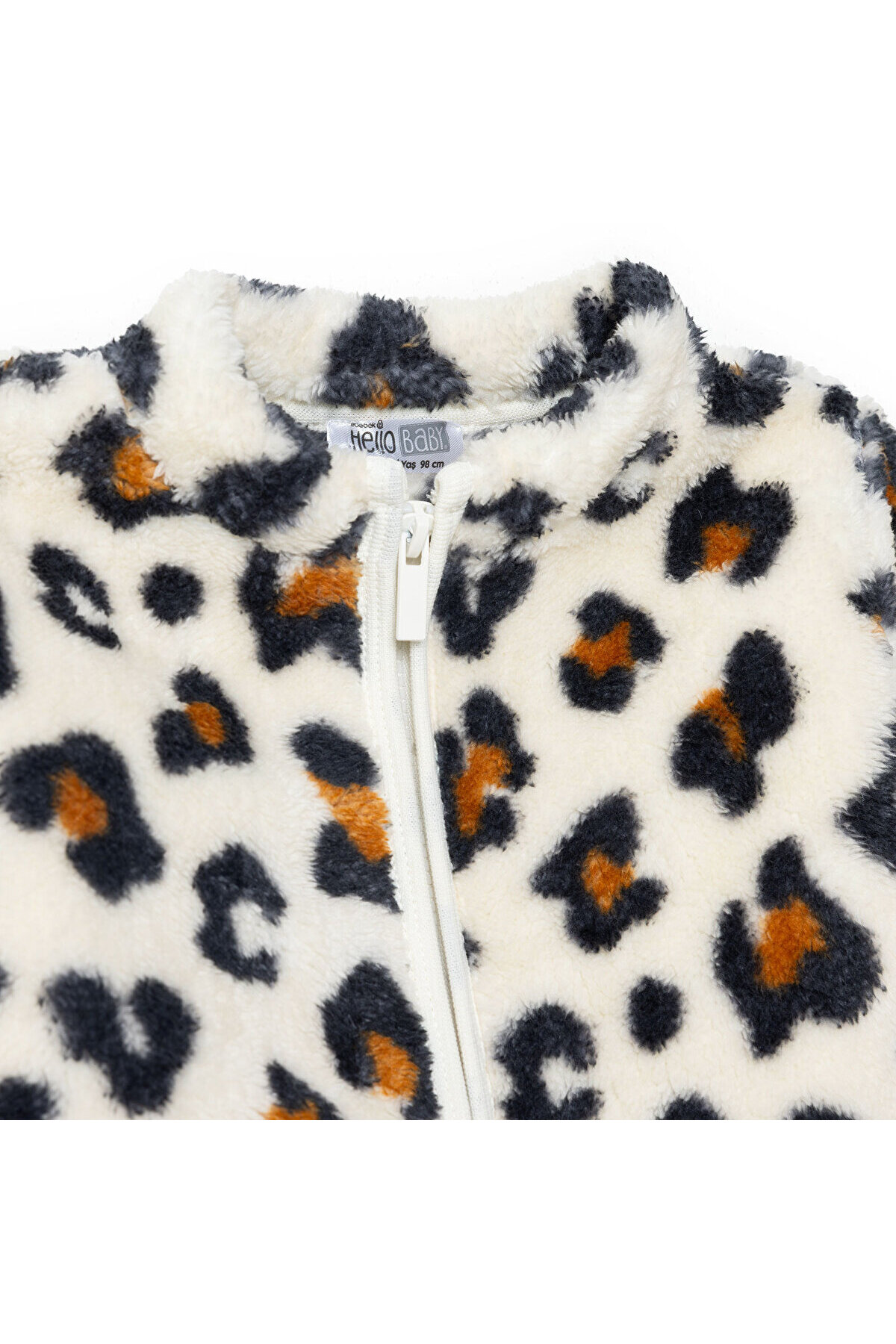 ebebek Hello Baby HelloBaby Kız Bebek Leopar Welsoft Hırka Peluş Uzun Kol fotoğrafı 3 (önizleme)