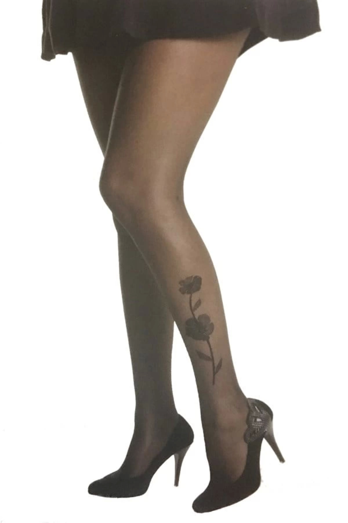 Genel Markalar Vog İnce Desenli Külotlu Ester Siyah 2