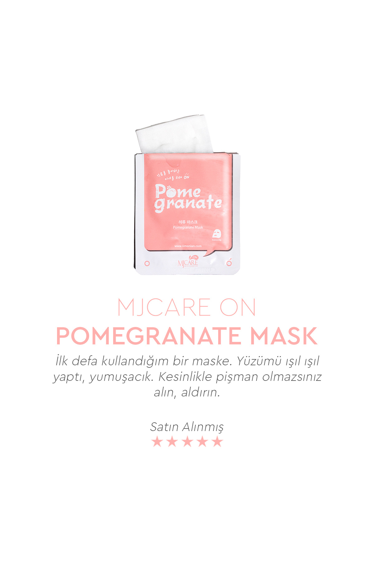 On Pome Granate Mask - On Nar Özlü Yüz Maskesi 20'li — 1518941 — تصویر 6 از 6